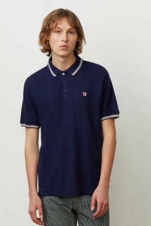 FILA Matcho 3 Polos Navy,Mens Clothing | CA.BJCGZR529